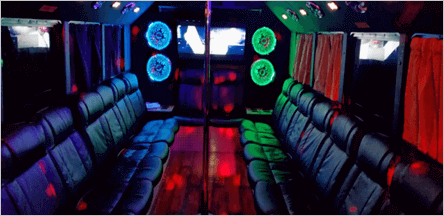 20 Passenger Party Bus Concord Interior