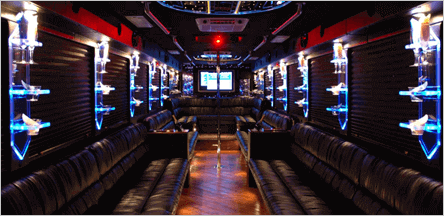 40 Passengers Party Bus Concord Interior