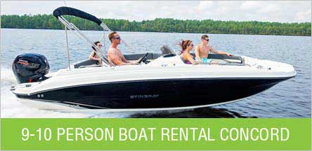 9-10 Person Bboat Rental Concord
