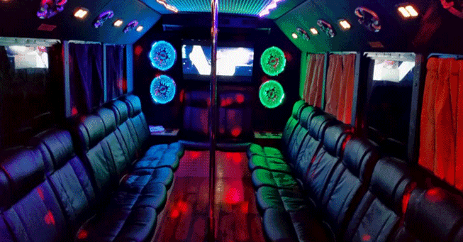 Concord 20 Passenger Party Bus Interior